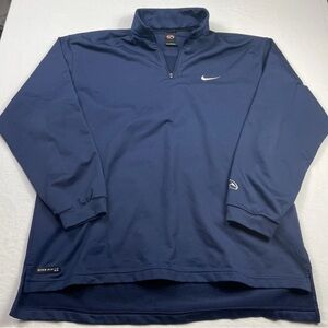 Vintage 90’s Nike Fit 1/4 Zip Golf Pullover Navy Blue Men’s Sz L